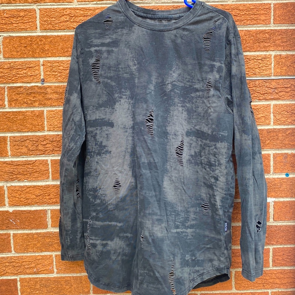 Ripped Style Long Sleeve Shirt